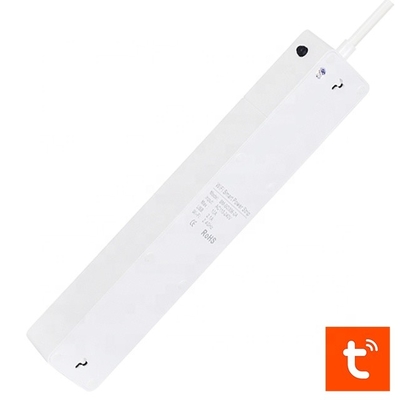 For Tuya Smart Life App Controlled Protector Eu Standard Smart Wifi Power Strip 16A With Power Consumption