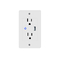 Usb Wall Outlet White High Speed Usb Charger Electrical Outlet 10A/120V Receptacle With Google&Alexa