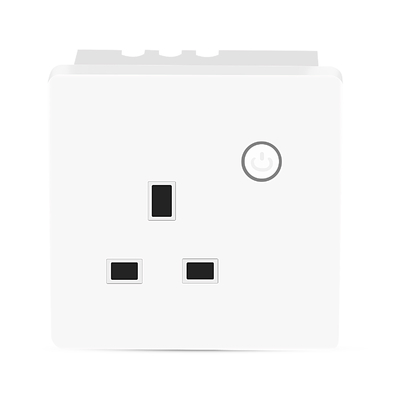 For Tuya Smart Wall Socket 13A Button 3pin Power Plug Electric Quantity Statistics Function With Alexa