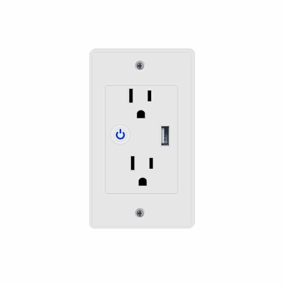 Smart Plug Socket Us Dedicated Smart In-wall Outlet Oem Support Amazon Google Can Be Customized With Usb Port