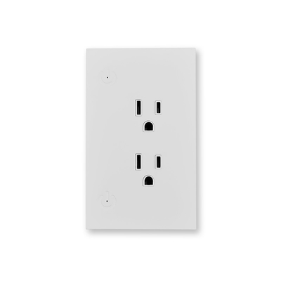 16A Fcc Rohs Wifi White Smart Wall In-wall Outlet 2 Independently Controlled Ac Socket Phone App Remote