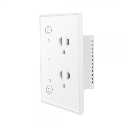 Smart Power Wall Outlet 16a 2 In-wall Socket With Usb Interface Work With Google&Alexa