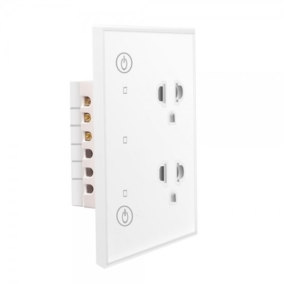 Smart Power Wall Outlet 16a 2 In-wall Socket With Usb Interface Work With Google&Alexa