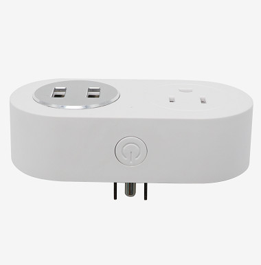 Smart  Home US Standard  WiFi Smart Plug (US1P+2U)With  USB Charging Remote Control Work With Google&Alexa