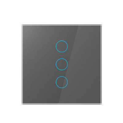 Tuya Eu standard 3gang APP Control Glass Touch Operated Smart Wifi Light Dimmer Switch