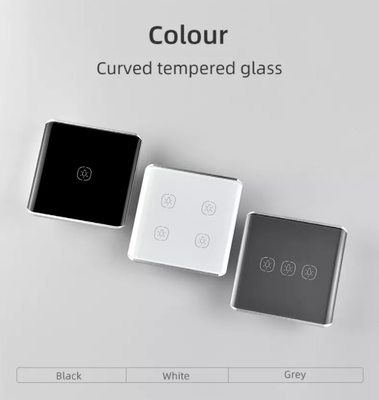 Smart Home Voice Control Eu Us Smart Wifi Wall Touch Switch 1/2/3 Gang Glass Panel Fan Light Switch Smart Home