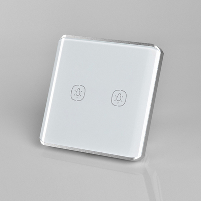 UK UN Standard 2 gang WiFi Curved surface switch With Anual Touch Control/APP control/AI voice control
